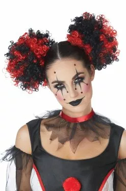 Black And Red Clown Puffs