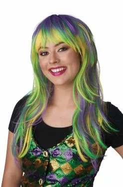 Mardi Gras Party Girl Adult Wig
