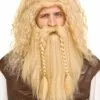 Viking Warrior Wig & Beard (Blonde)