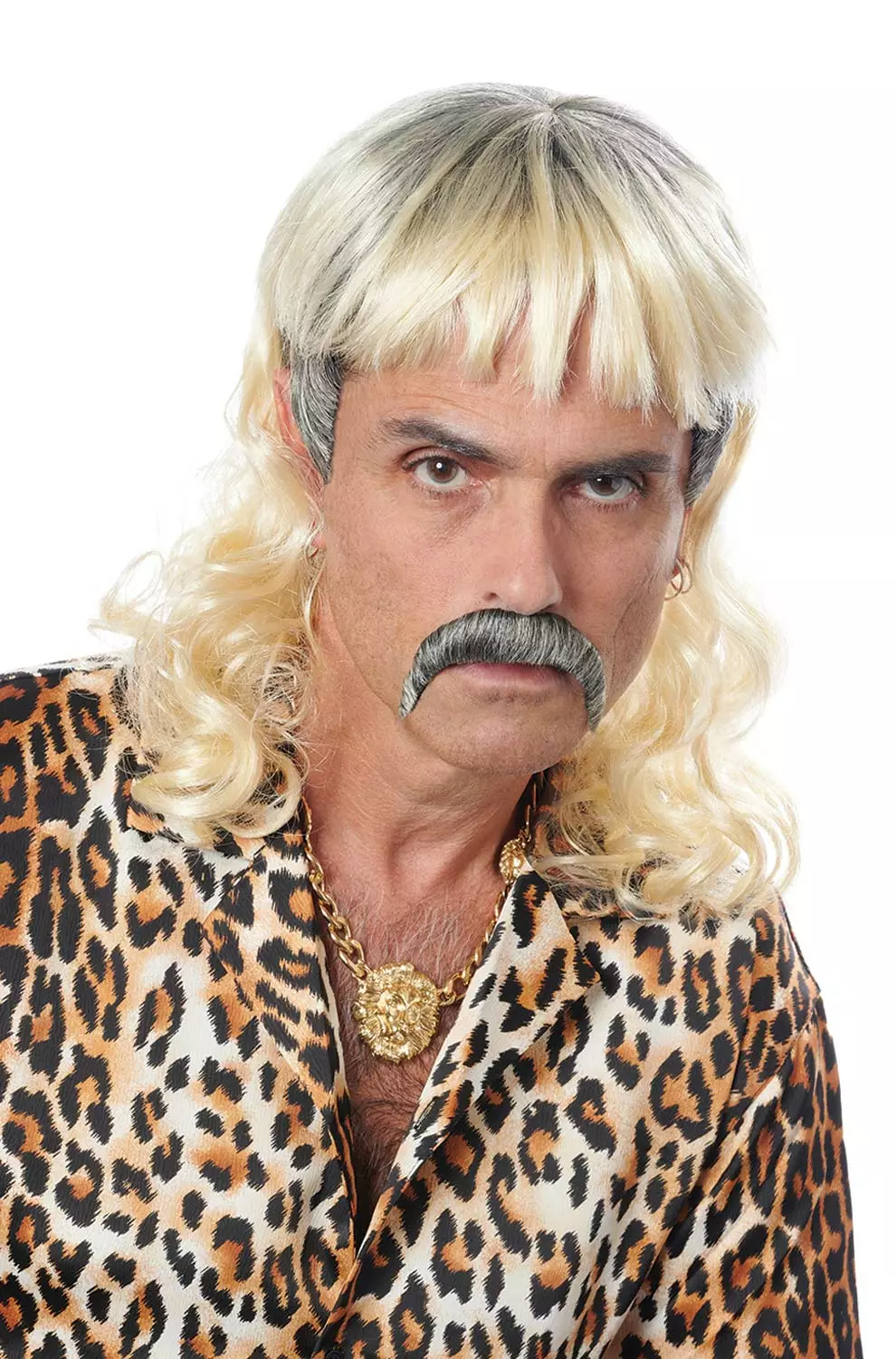 Tiger Mullet Moustache And Wig