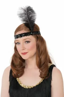Black Flapper Headband