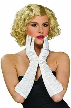Luxurious Satin Gloves (White)